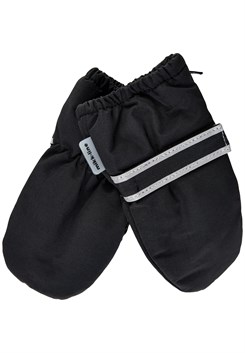 Mikk-line nylon baby mittens w/zip - Black